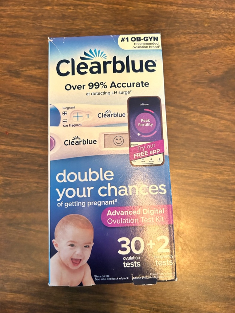 Clearblue Advanced Digital Ovulation Test Kit - Blue/White
